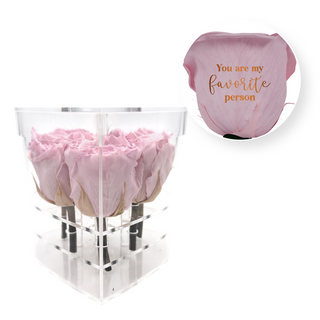 You are my favorite person - Heart Acrylic Box  (6 Preserved Stems)