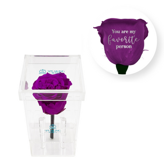 You are my favorite person - Square Acrylic Box  (1 Preserved Stem)
