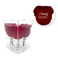 I deeply regret - Heart Acrylic Box (6 Preserved Stems)