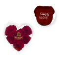 I deeply regret - Heart Acrylic Box (6 Preserved Stems)