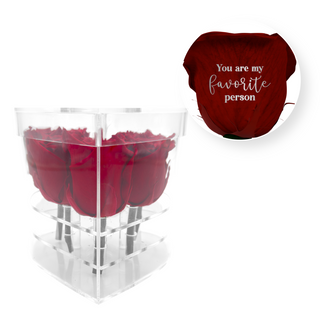 You are my favorite person - Heart Acrylic Box  (6 Preserved Stems)
