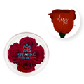 I miss you - Round Acrylic Box (4 Preserved Stems)