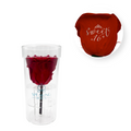 Personalize Your Message - Acrylic Round Box (1 Life-Lasting Rose Stem)