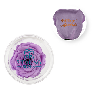 Let's Get Married - Acrylic Round Box (1 Preserved Stem)