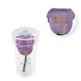 Let's Get Married - Acrylic Round Box (1 Preserved Stem)