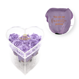 You are my favorite person - Heart Acrylic Box  (6 Preserved Stems)