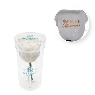 Let's Get Married - Acrylic Round Box (1 Preserved Stem)