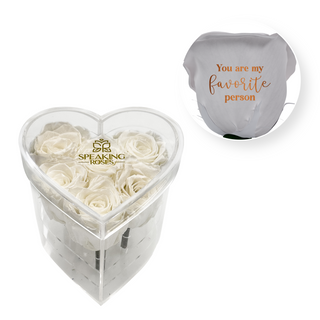 You are my favorite person - Heart Acrylic Box  (6 Preserved Stems)