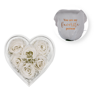 You are my favorite person - Heart Acrylic Box  (6 Preserved Stems)