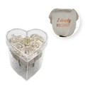 I deeply regret - Heart Acrylic Box (6 Preserved Stems)