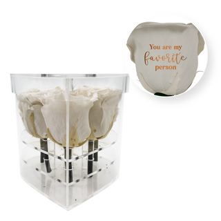 You are my favorite person - Heart Acrylic Box  (6 Preserved Stems)