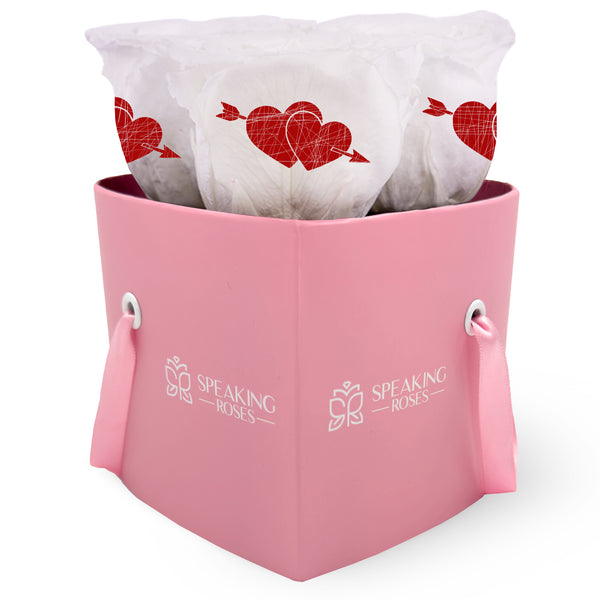 Valentine's day - Cupid - Heart Pink Box (3 Roses)