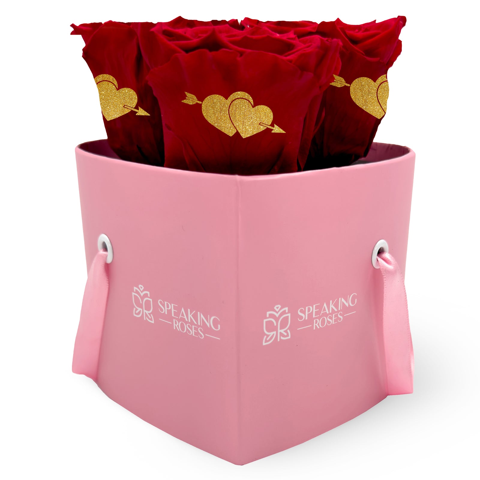 Valentine's day - Cupid - Heart Pink Box (3 Premium Roses)