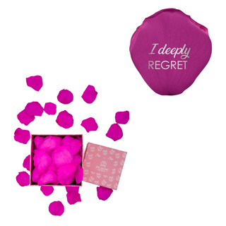 I deeply regret  - Square Paper Box (100 Preserved Petals)
